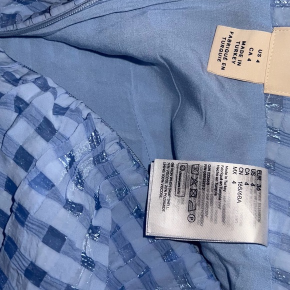 H&M blue mini skirt
